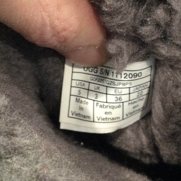 UGG Womens Arielle Mini Bailey Fur Bow Boots Black Metallic Y2K Suede US 5 EU 36 - Picture 2 of 11